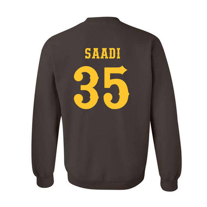 Wyoming - NCAA Men's Basketball : Simm-Marten Saadi - Classic Shersey Crewneck Sweatshirt-1