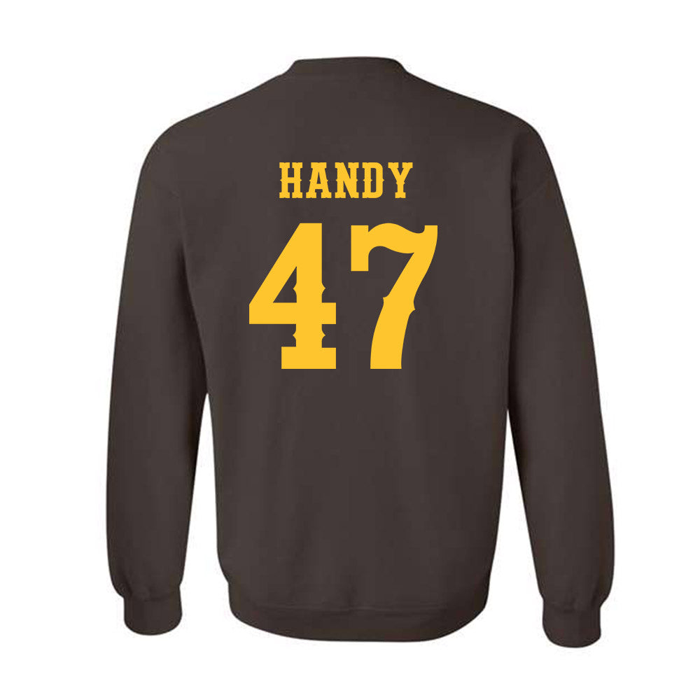 Wyoming - NCAA Football : Jason Handy - Classic Shersey Crewneck Sweatshirt-1