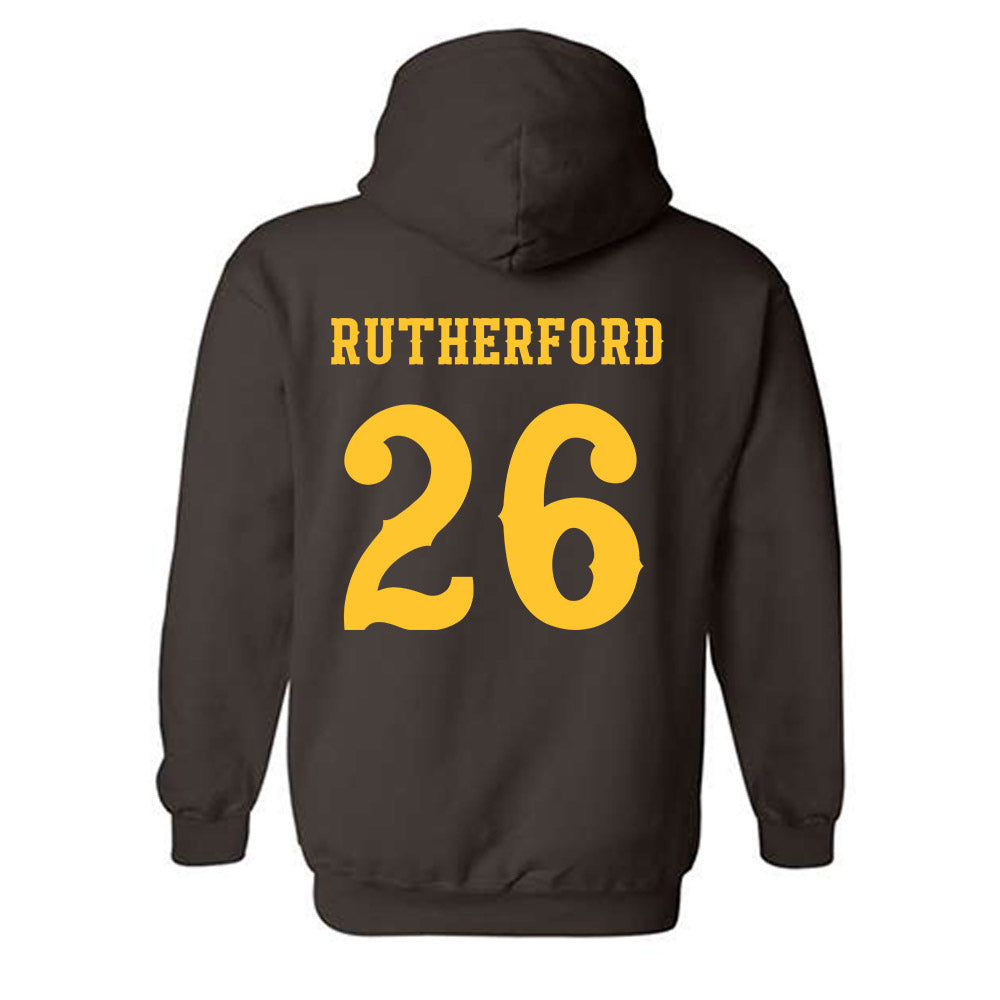 Wyoming - NCAA Football : Gary Rutherford - Classic Shersey Hooded Sweatshirt-1