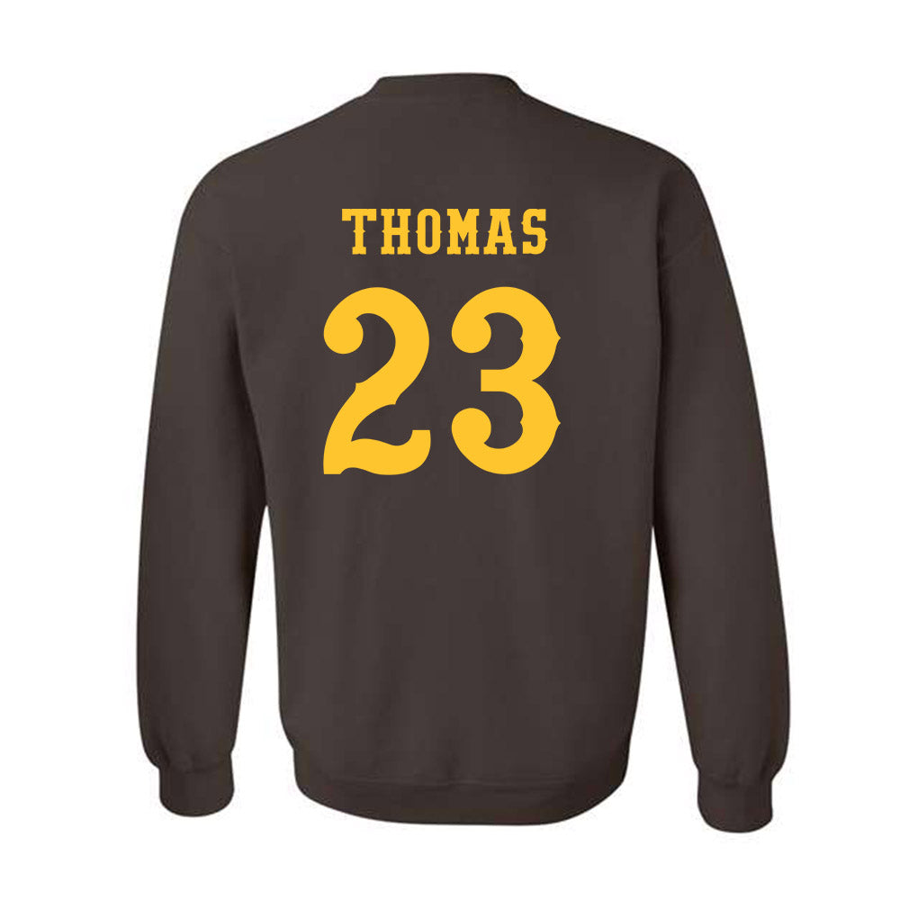 Wyoming - NCAA Football : Jones Thomas - Classic Shersey Crewneck Sweatshirt-1
