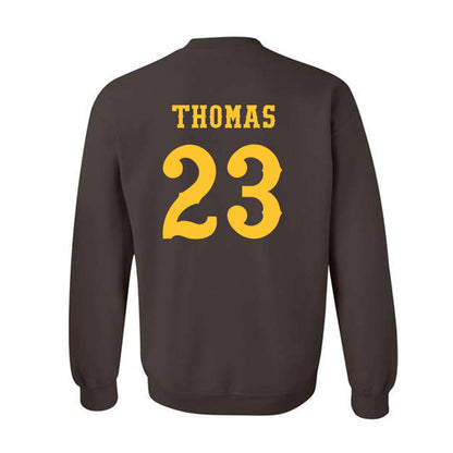 Wyoming - NCAA Football : Jones Thomas - Classic Shersey Crewneck Sweatshirt-1