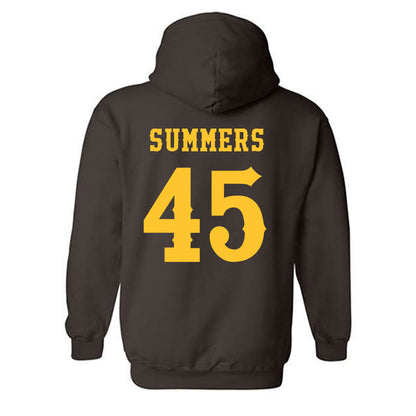 Wyoming - NCAA Men's Basketball : Neil Summers - Classic Shersey Hooded Sweatshirt-1