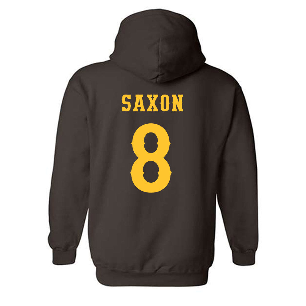 Wyoming - NCAA Men's Basketball : Kiani Saxon - Classic Shersey Hooded Sweatshirt-1