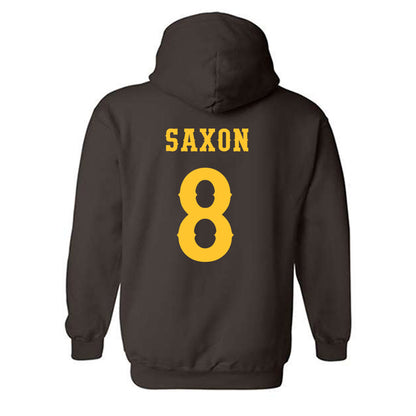 Wyoming - NCAA Men's Basketball : Kiani Saxon - Classic Shersey Hooded Sweatshirt-1