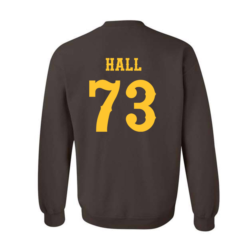 Wyoming - NCAA Football : Caleb Hall - Classic Shersey Crewneck Sweatshirt-1