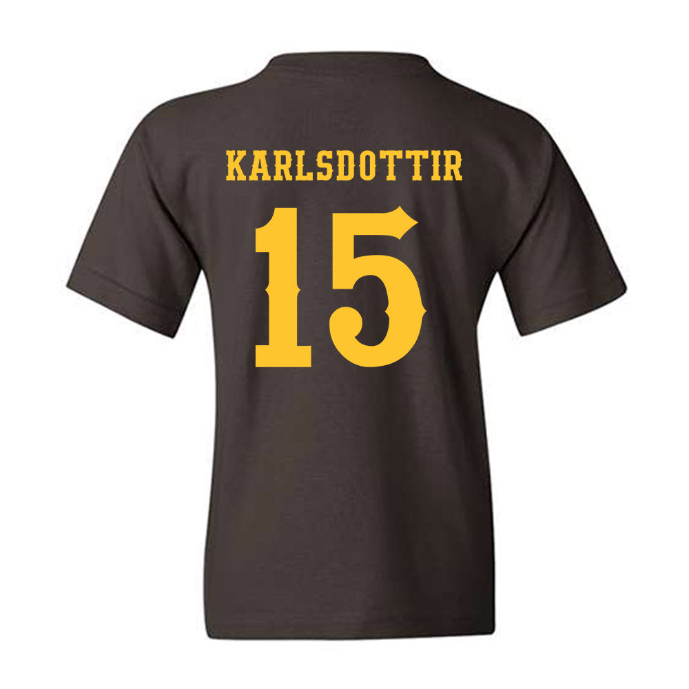 Wyoming - NCAA Women's Basketball : Heidur Karlsdottir - Classic Shersey Youth T-Shirt-1