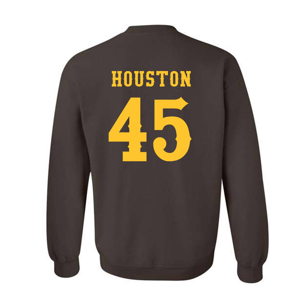 Wyoming - NCAA Football : Charlie Houston - Classic Shersey Crewneck Sweatshirt-1