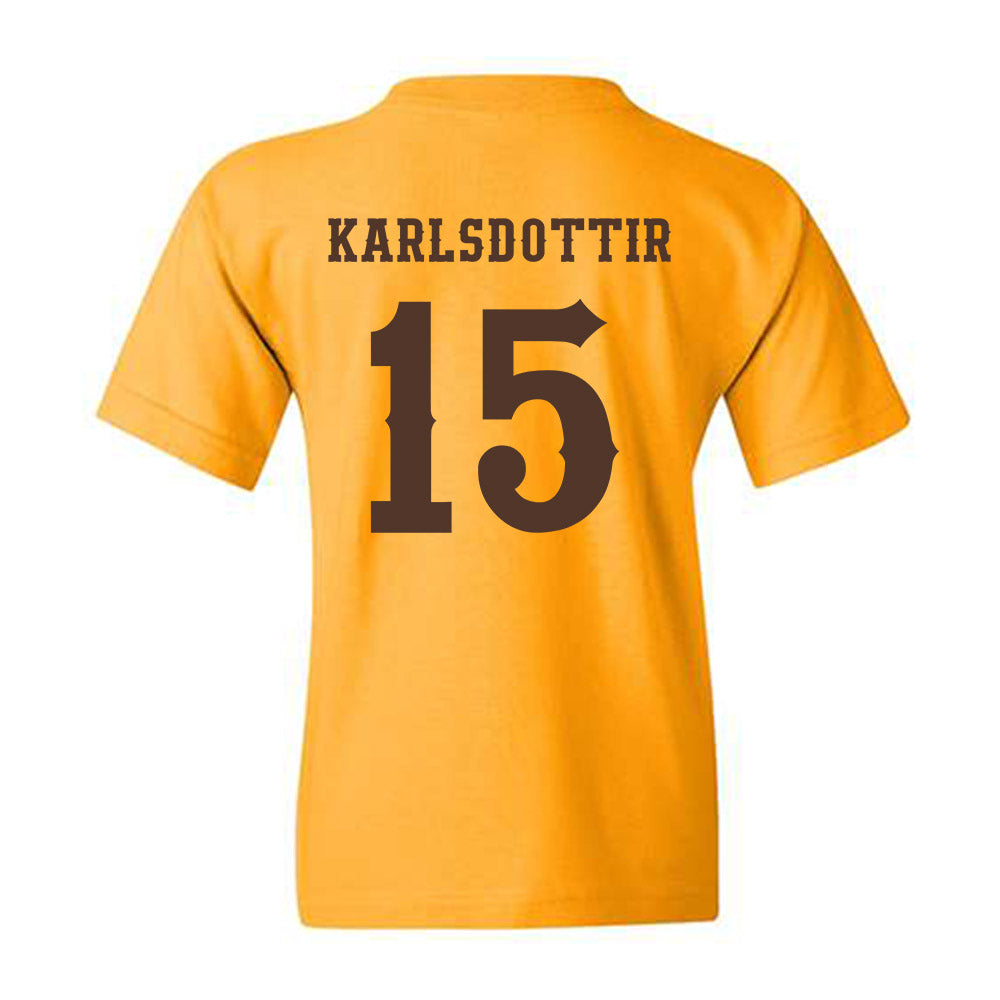 Wyoming - NCAA Women's Basketball : Heidur Karlsdottir - Classic Shersey Youth T-Shirt-1