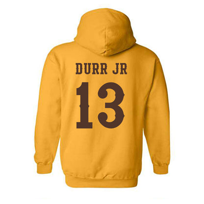 Wyoming - NCAA Football : Chris Durr jr - Classic Shersey Hooded Sweatshirt-1