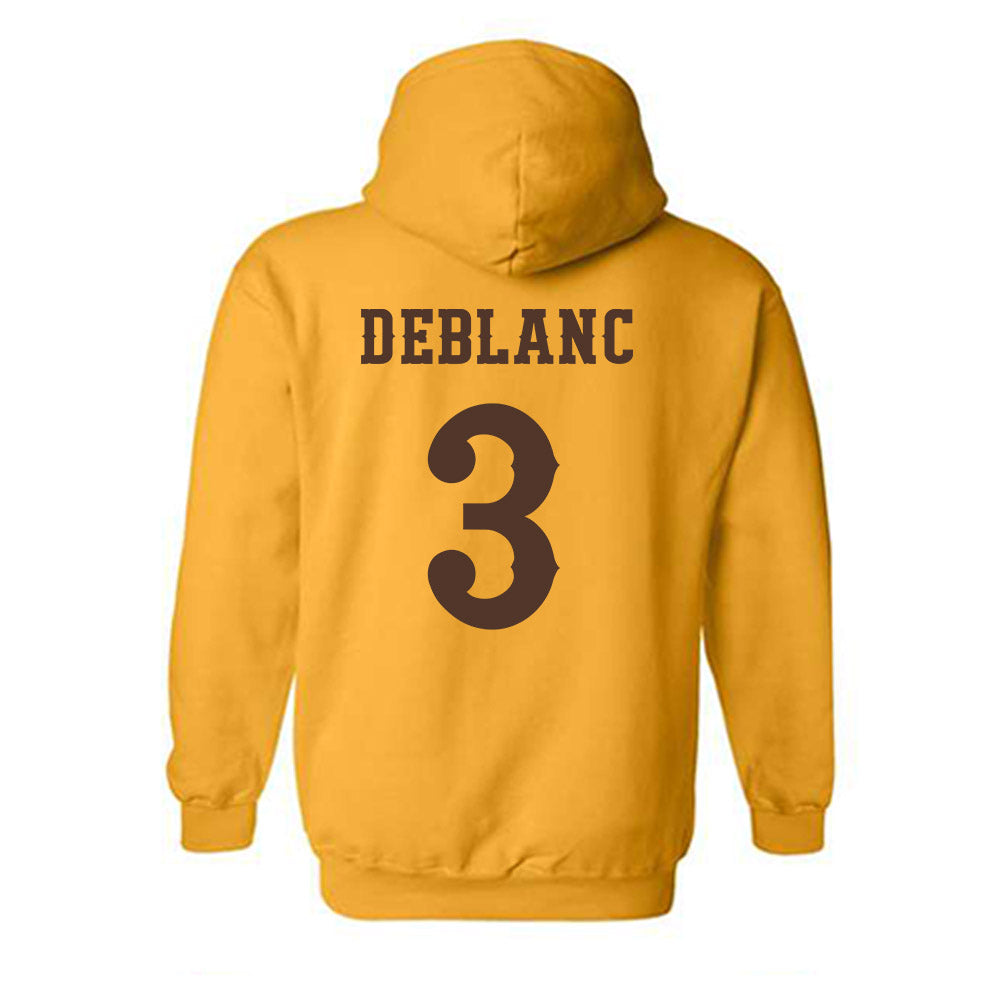 Wyoming - NCAA Football : Deion DeBlanc - Classic Shersey Hooded Sweatshirt-1