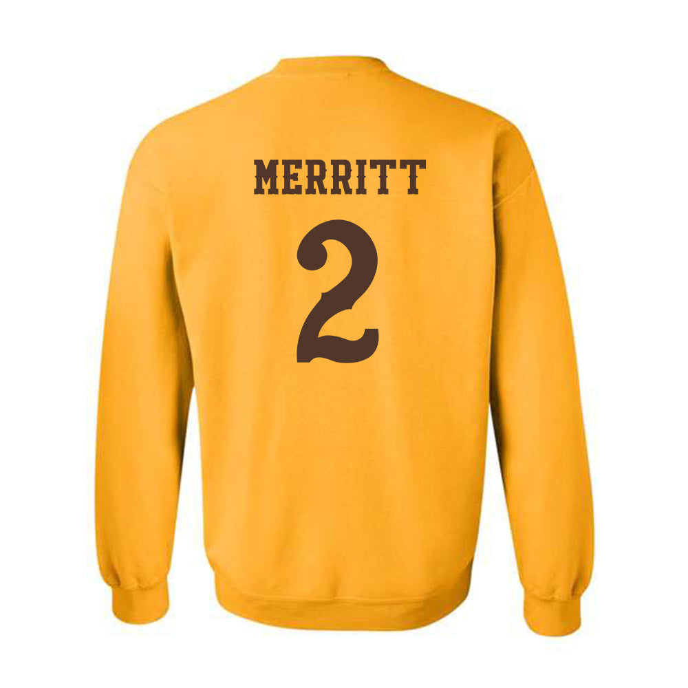 Wyoming - NCAA Football : Caleb Merritt - Classic Shersey Crewneck Sweatshirt-1
