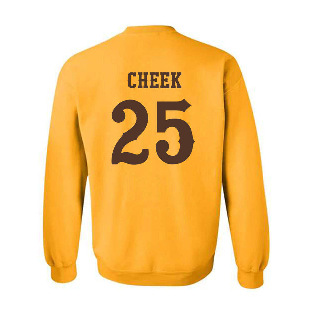 Wyoming - NCAA Football : Brooklyn Cheek - Classic Shersey Crewneck Sweatshirt-1