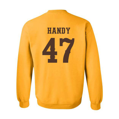 Wyoming - NCAA Football : Jason Handy - Classic Shersey Crewneck Sweatshirt-1