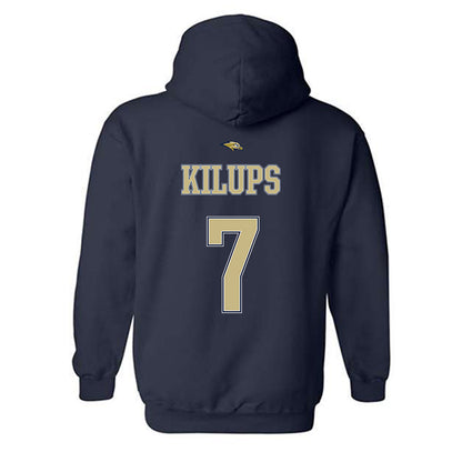Oral Roberts - NCAA Men's Basketball : Martins Kilups - Sports Shersey Hooded Sweatshirt-1