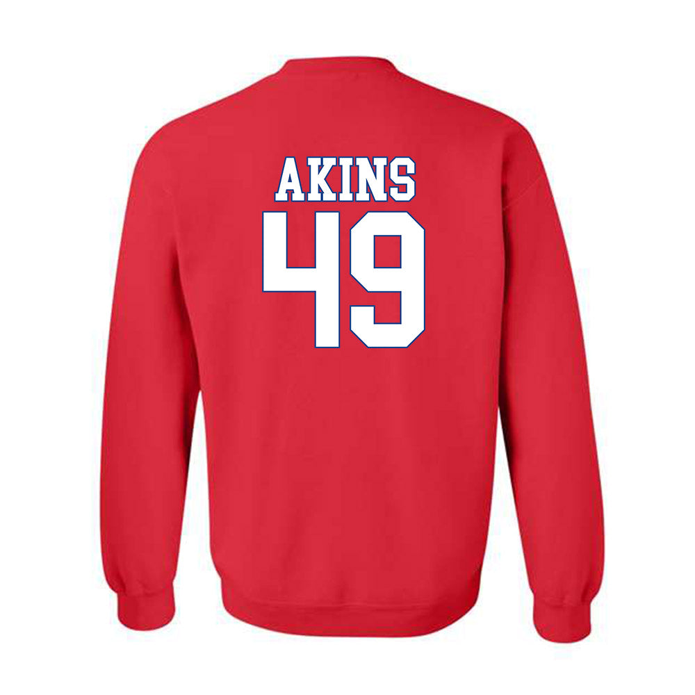 SMU - NCAA Football : nolan Akins - Crewneck Sweatshirt-1
