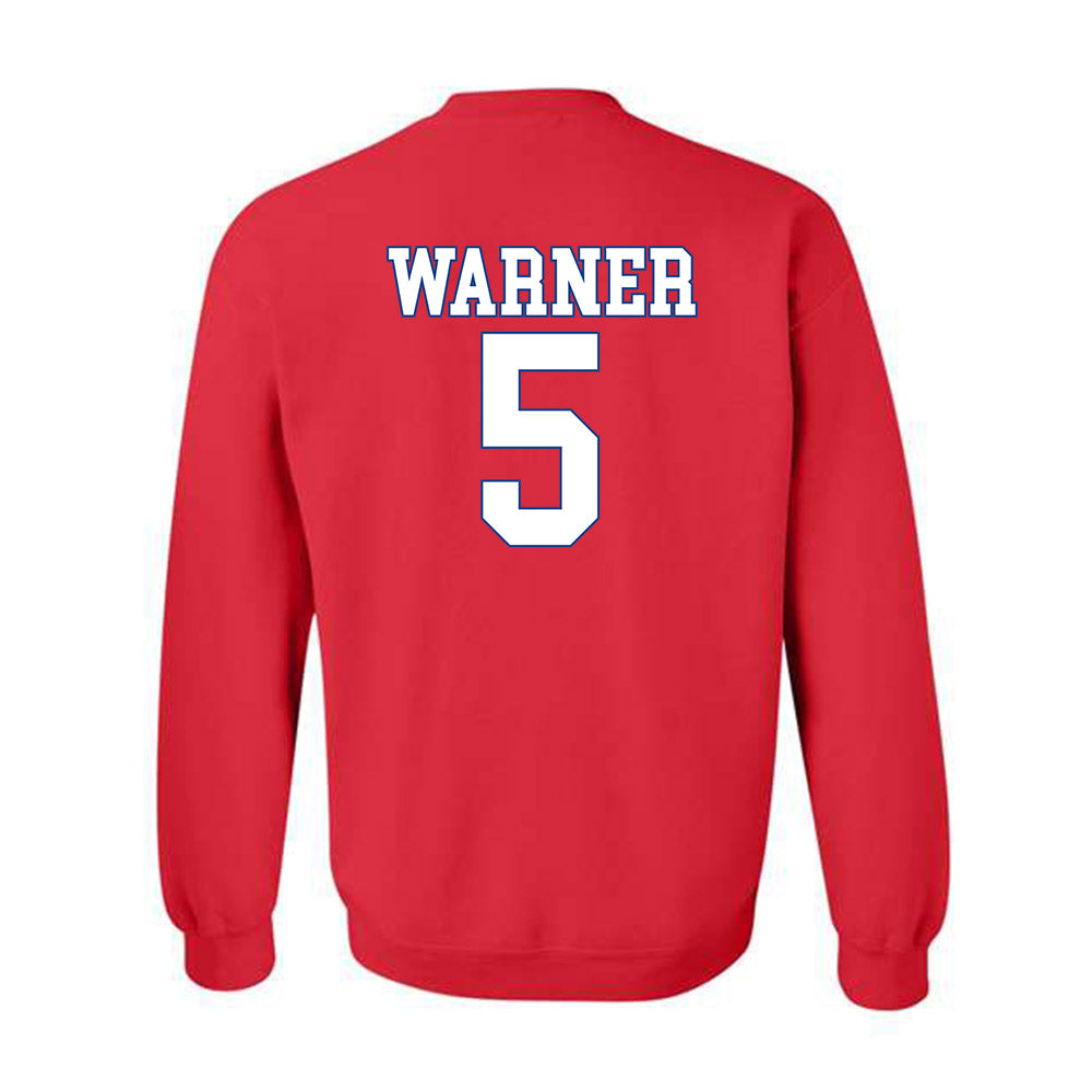 SMU - NCAA Football : DJ Warner - Crewneck Sweatshirt-1
