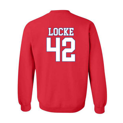 SMU - NCAA Football : Will Locke - Crewneck Sweatshirt-1