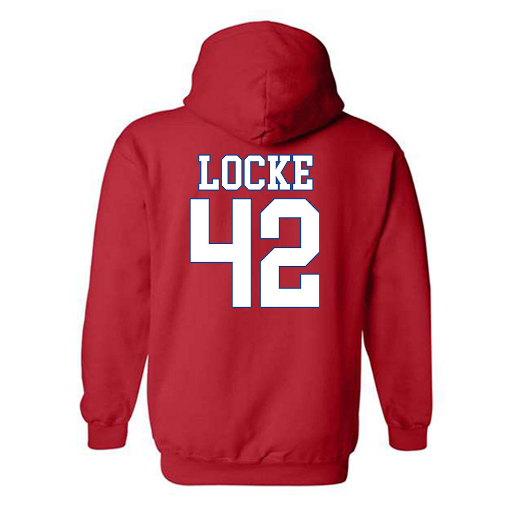 SMU - NCAA Football : Will Locke - Hooded Sweatshirt-1