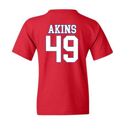 SMU - NCAA Football : nolan Akins - Youth T-Shirt-1