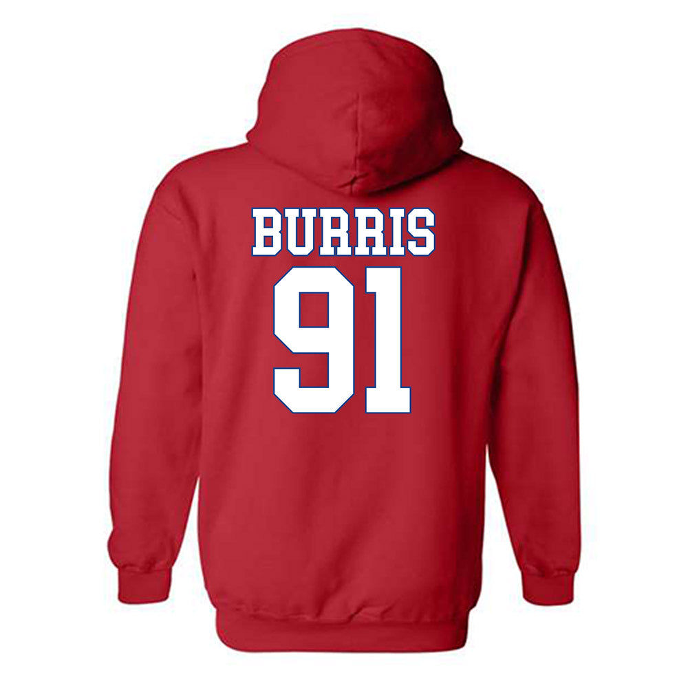 SMU - NCAA Football : Blake Burris - Hooded Sweatshirt-1