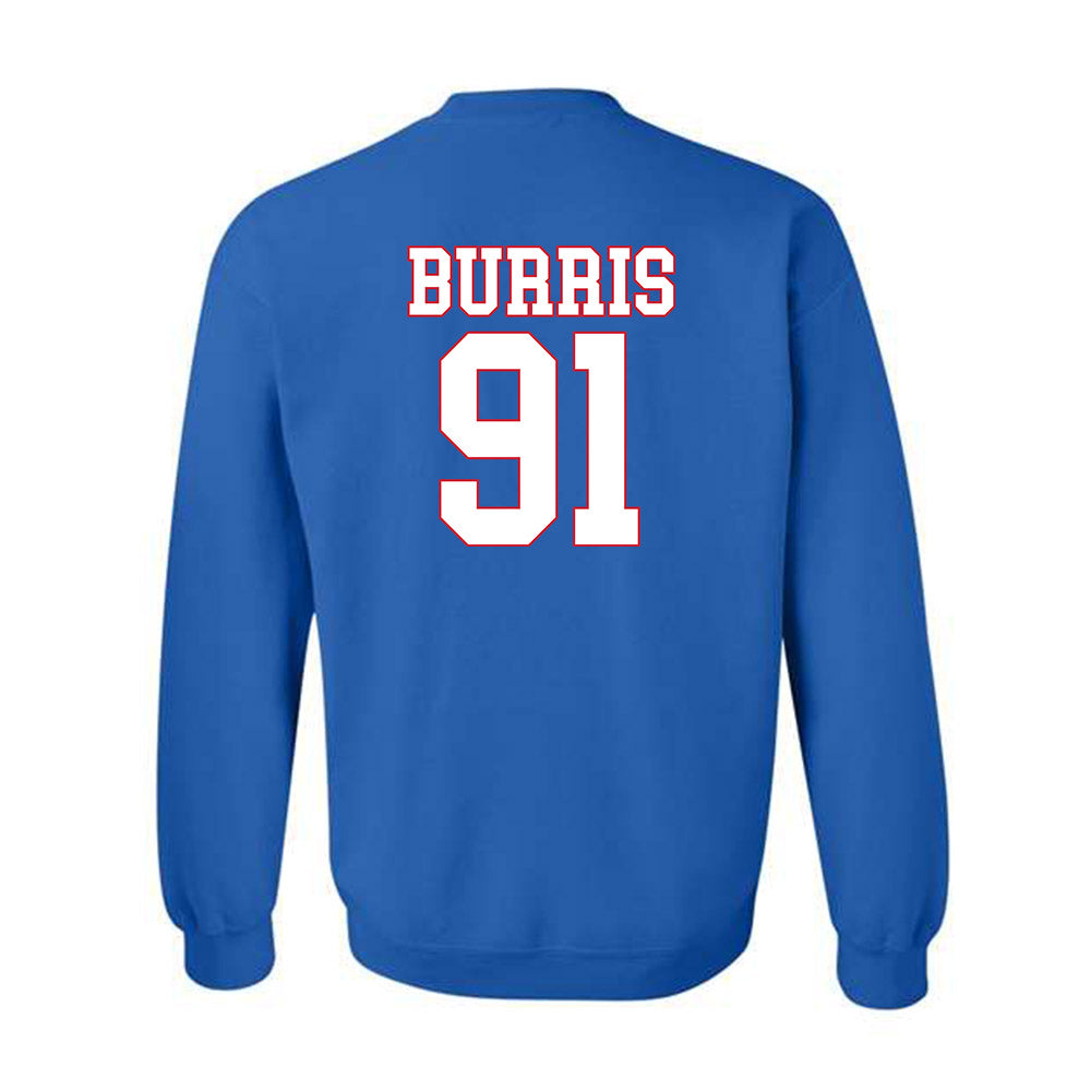 SMU - NCAA Football : Blake Burris - Crewneck Sweatshirt-1