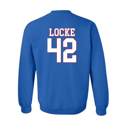 SMU - NCAA Football : Will Locke - Crewneck Sweatshirt-1