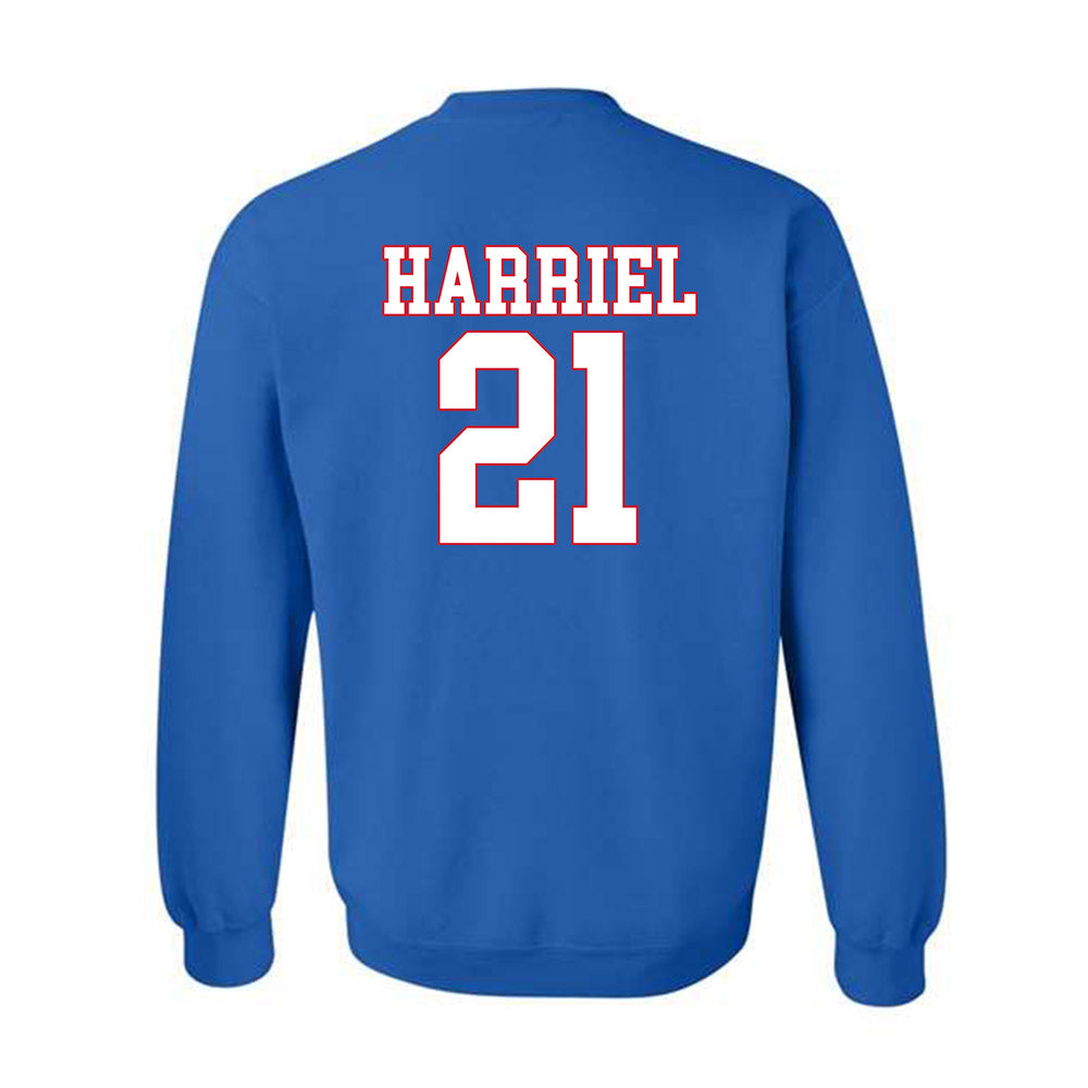 SMU - NCAA Women's Basketball : Jzaniya Harriel - Crewneck Sweatshirt-1