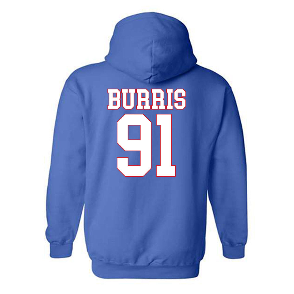 SMU - NCAA Football : Blake Burris - Hooded Sweatshirt-1