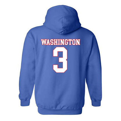 SMU - NCAA Men's Basketball : Corey Washington - Hooded Sweatshirt-1