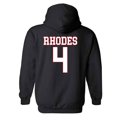 SMU - NCAA Football : Link Rhodes - Hooded Sweatshirt-1