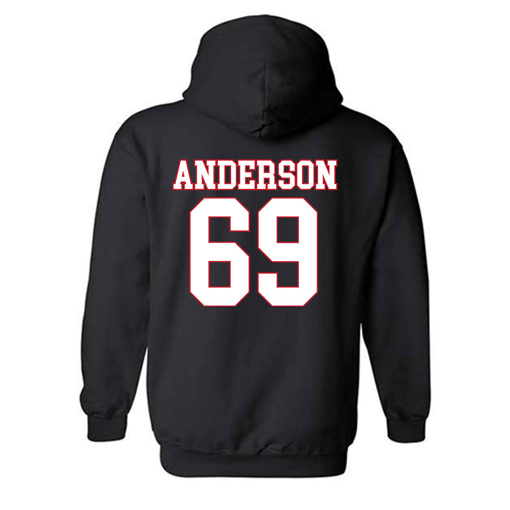 SMU - NCAA Football : Nate Anderson - Hooded Sweatshirt-1