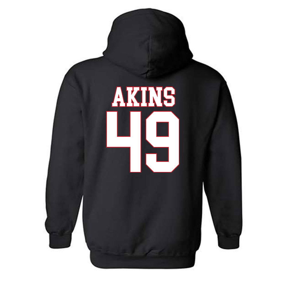SMU - NCAA Football : nolan Akins - Hooded Sweatshirt-1