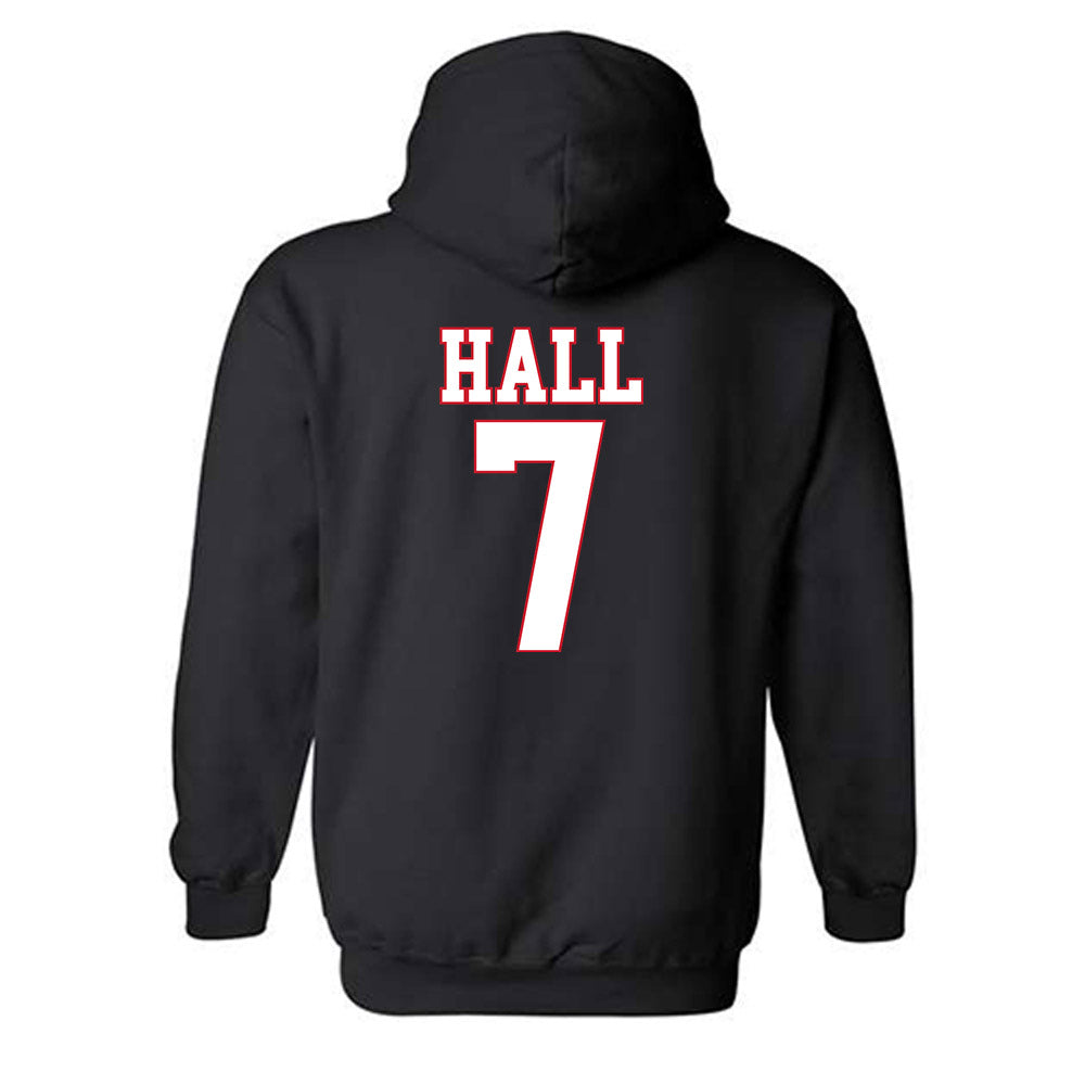 SMU - NCAA Women's Basketball : Grace Hall - Hooded Sweatshirt-1