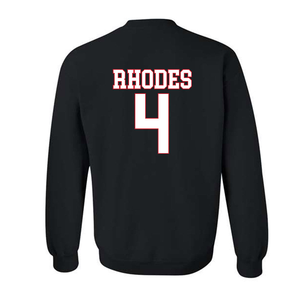 SMU - NCAA Football : Link Rhodes - Crewneck Sweatshirt-1