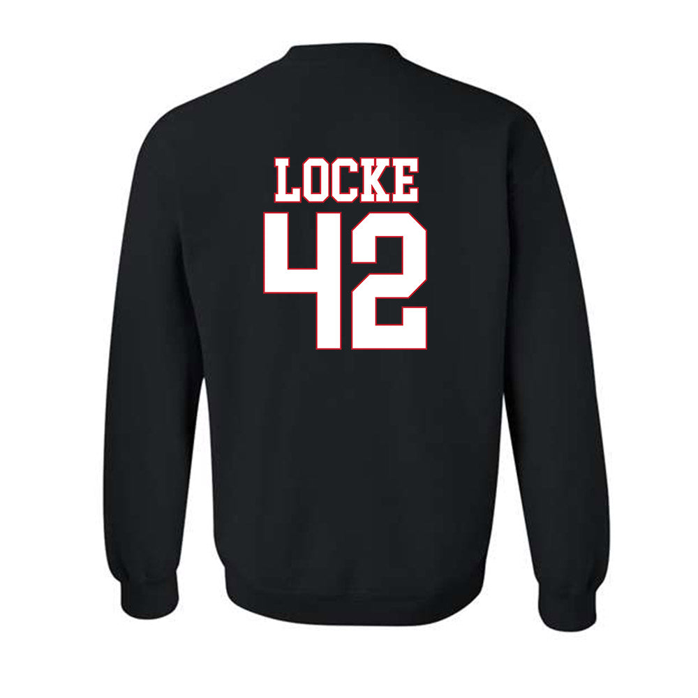 SMU - NCAA Football : Will Locke - Crewneck Sweatshirt-1