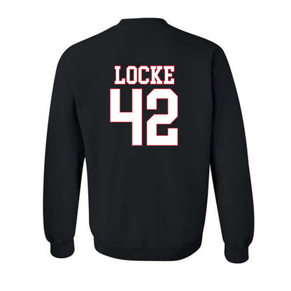 SMU - NCAA Football : Will Locke - Crewneck Sweatshirt-1