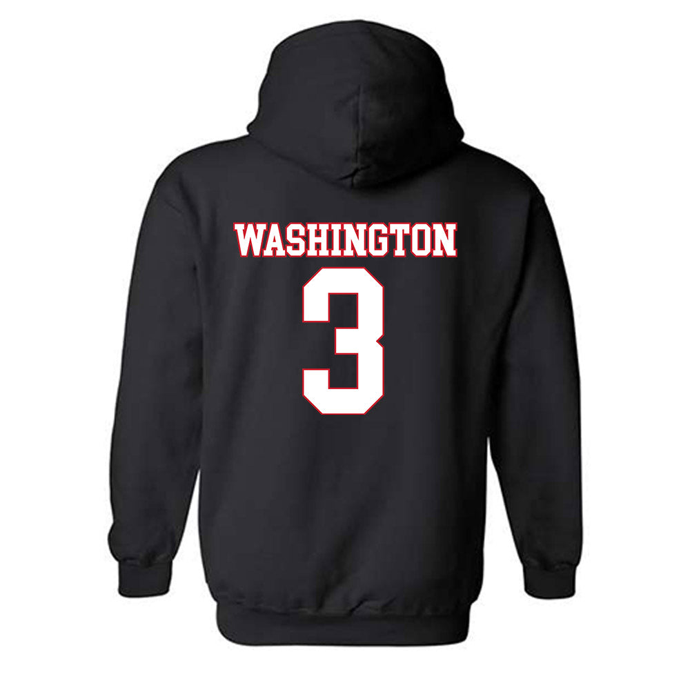 SMU - NCAA Men's Basketball : Corey Washington - Hooded Sweatshirt-1