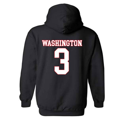 SMU - NCAA Men's Basketball : Corey Washington - Hooded Sweatshirt-1