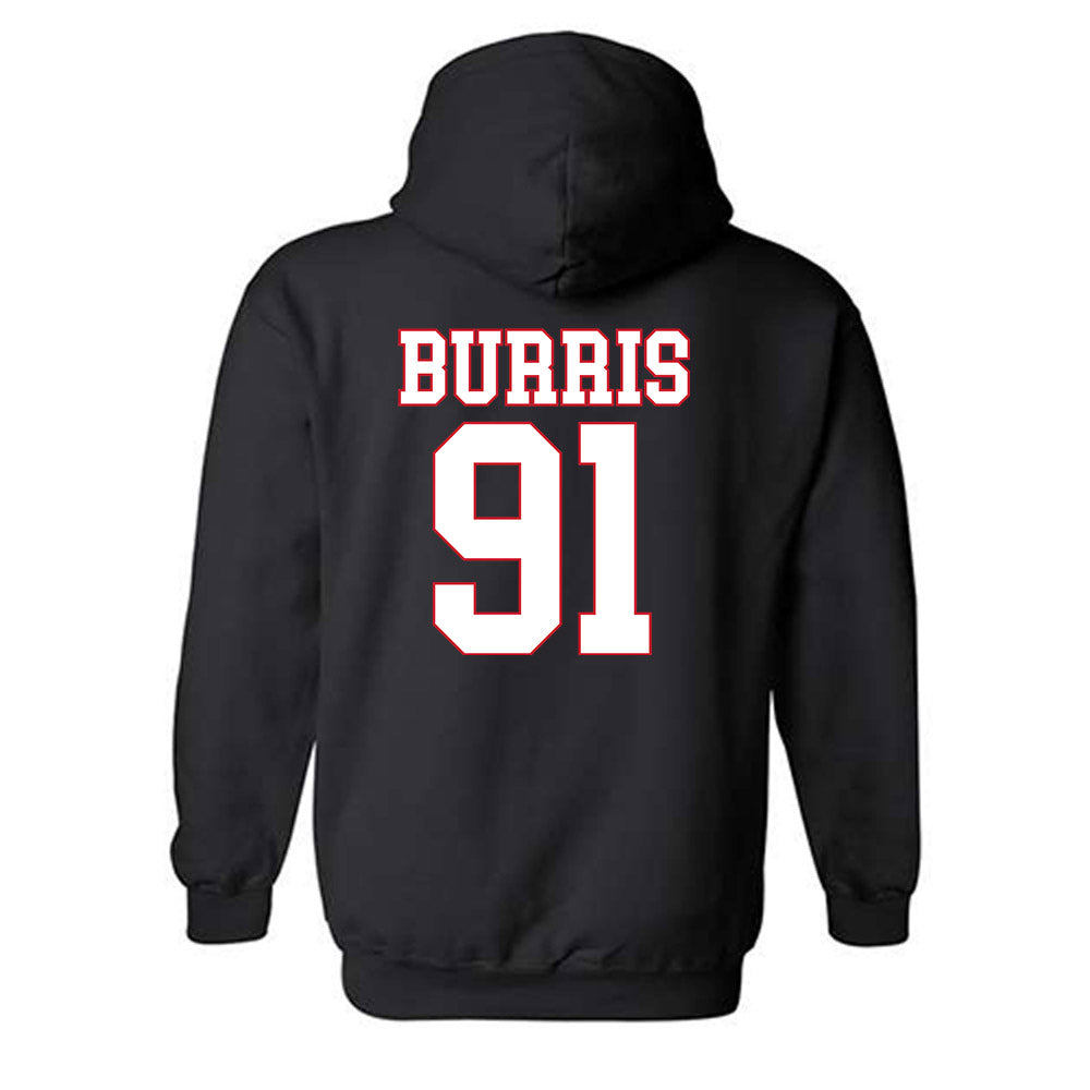 SMU - NCAA Football : Blake Burris - Hooded Sweatshirt-1