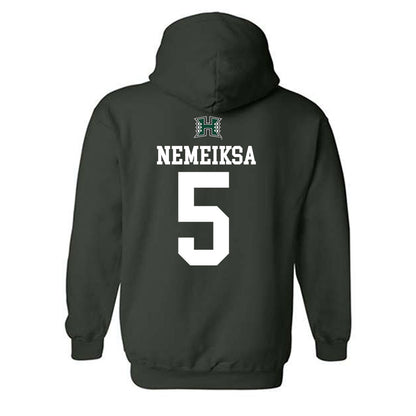 Hawaii - NCAA Men's Basketball : Gytis Nemeiksa - Sports Shersey Hooded Sweatshirt