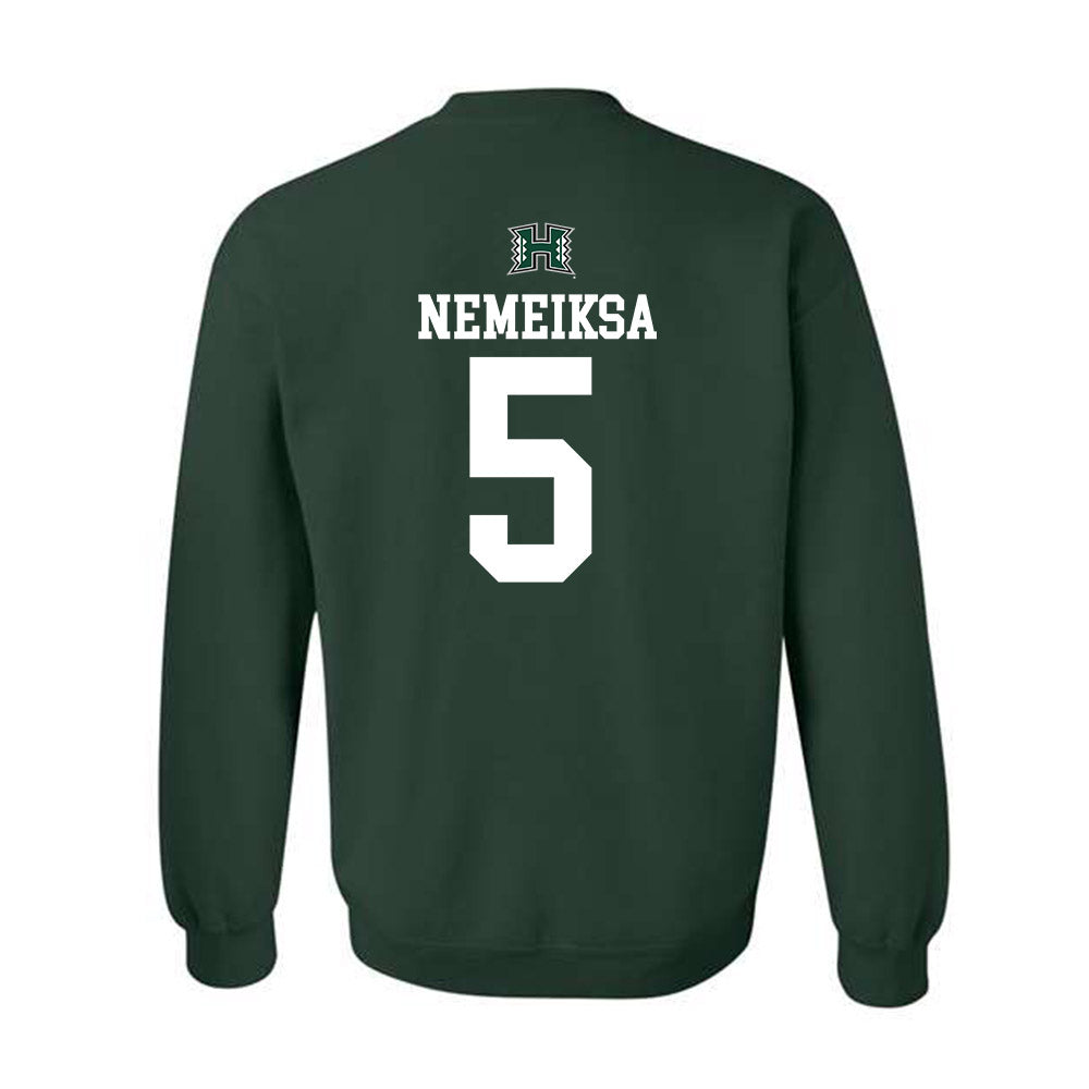 Hawaii - NCAA Men's Basketball : Gytis Nemeiksa - Sports Shersey Crewneck Sweatshirt-1