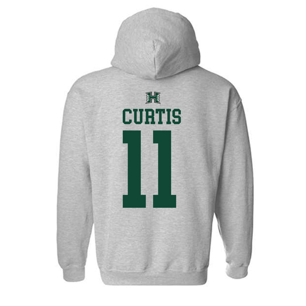 Hawaii - NCAA Women's Basketball : Keiara Curtis - Sports Shersey Hooded Sweatshirt-1