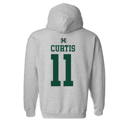 Hawaii - NCAA Women's Basketball : Keiara Curtis - Sports Shersey Hooded Sweatshirt-1