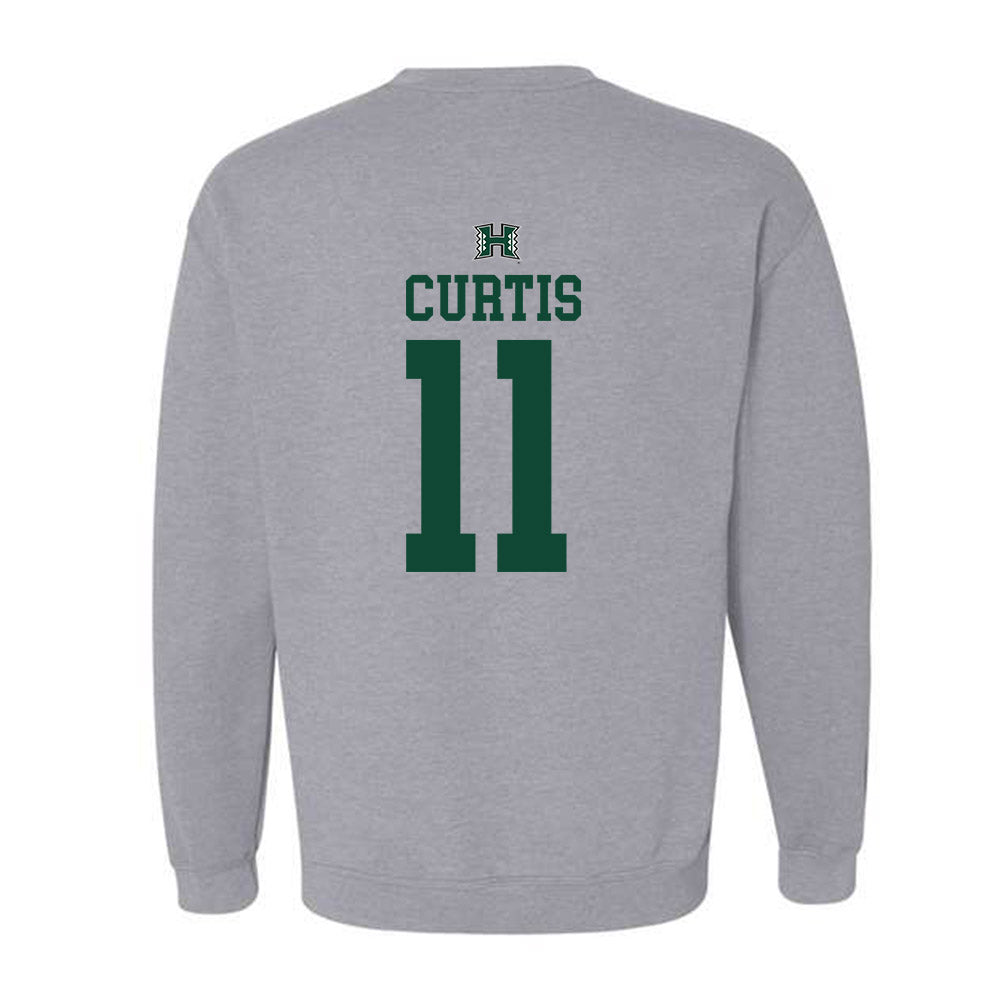 Hawaii - NCAA Women's Basketball : Keiara Curtis - Sports Shersey Crewneck Sweatshirt-1