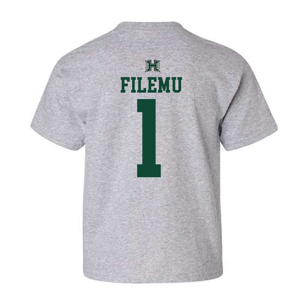 Hawaii - NCAA Women's Basketball : Kira-May Filemu - Sports Shersey Youth T-Shirt-1