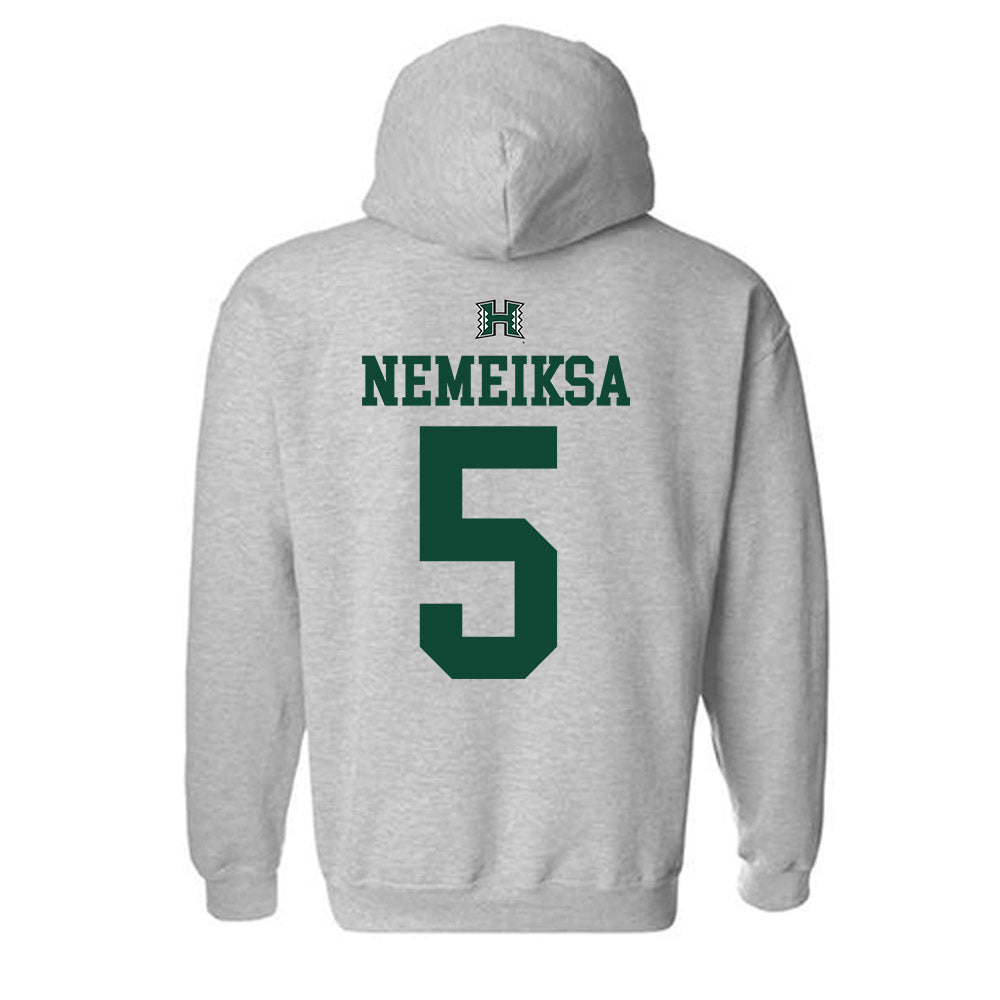 Hawaii - NCAA Men's Basketball : Gytis Nemeiksa - Sports Shersey Hooded Sweatshirt