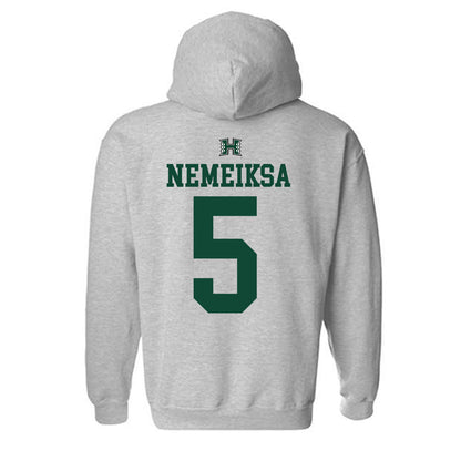 Hawaii - NCAA Men's Basketball : Gytis Nemeiksa - Sports Shersey Hooded Sweatshirt