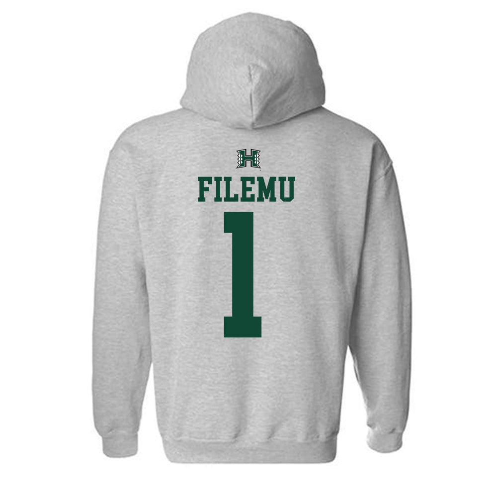 Hawaii - NCAA Women's Basketball : Kira-May Filemu - Sports Shersey Hooded Sweatshirt-1