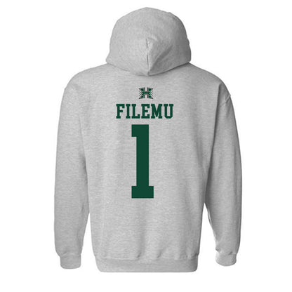 Hawaii - NCAA Women's Basketball : Kira-May Filemu - Sports Shersey Hooded Sweatshirt-1