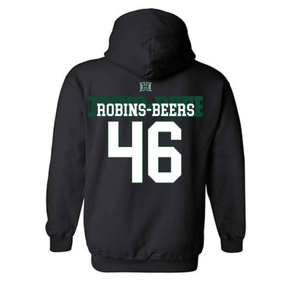 Hawaii - NCAA Football : Kellen Robins-Beers - Sports Shersey Hooded Sweatshirt-1